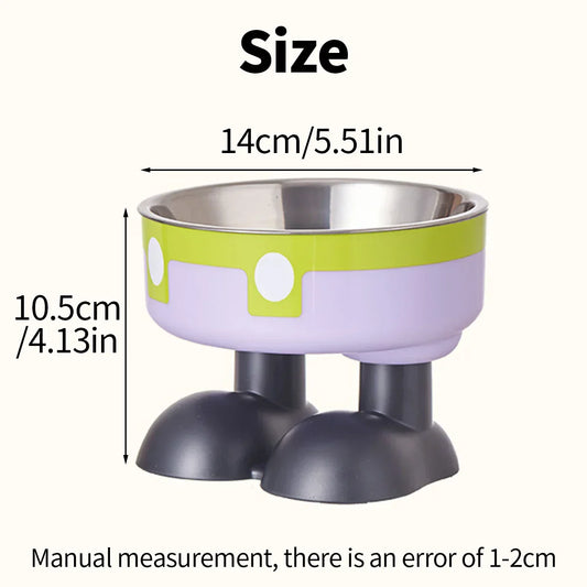 High-Leg Pet Bowl – Colorful Stainless Steel Feeder for Dogs & Cats