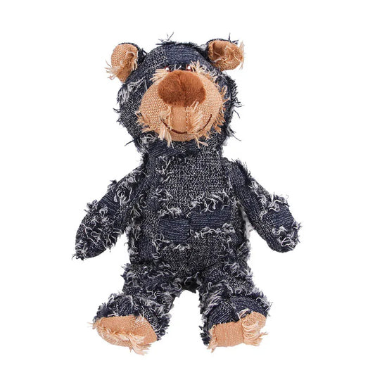 Teddy Bear Plush Dog Toy – Squeaky Chew Toy for Comfort & Dental Play