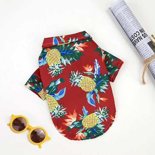 Hawaii Style Summer Pet T-Shirts – Comfortable Printed Shirts for Medium & Large Dogs