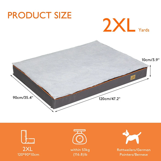 Large Padded Orthopedic Dog Bed – Foam Cushion with Washable Cover