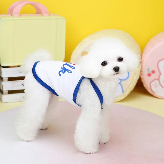 Summer Dog Vest – Cute Letter Suspenders T-Shirt for Small Pets